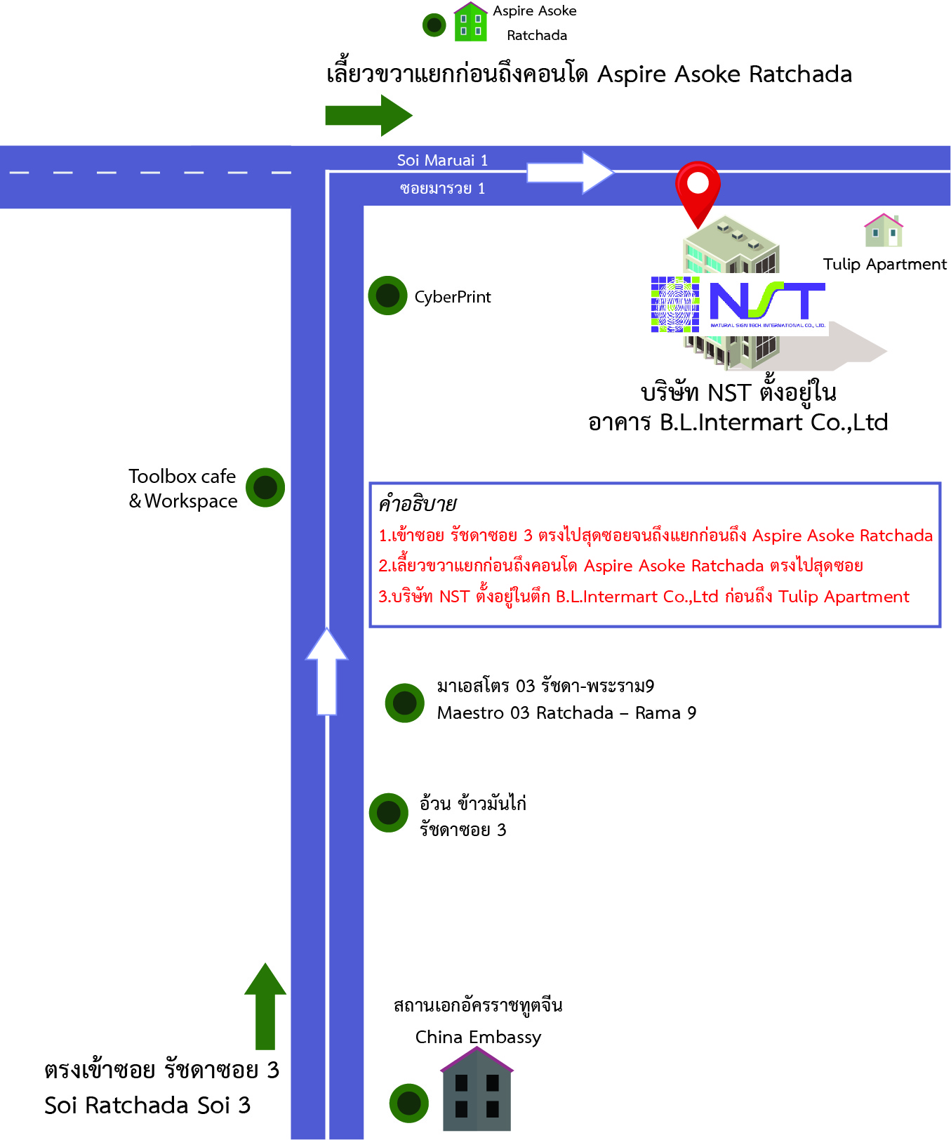 แผนที่บริษัทNST